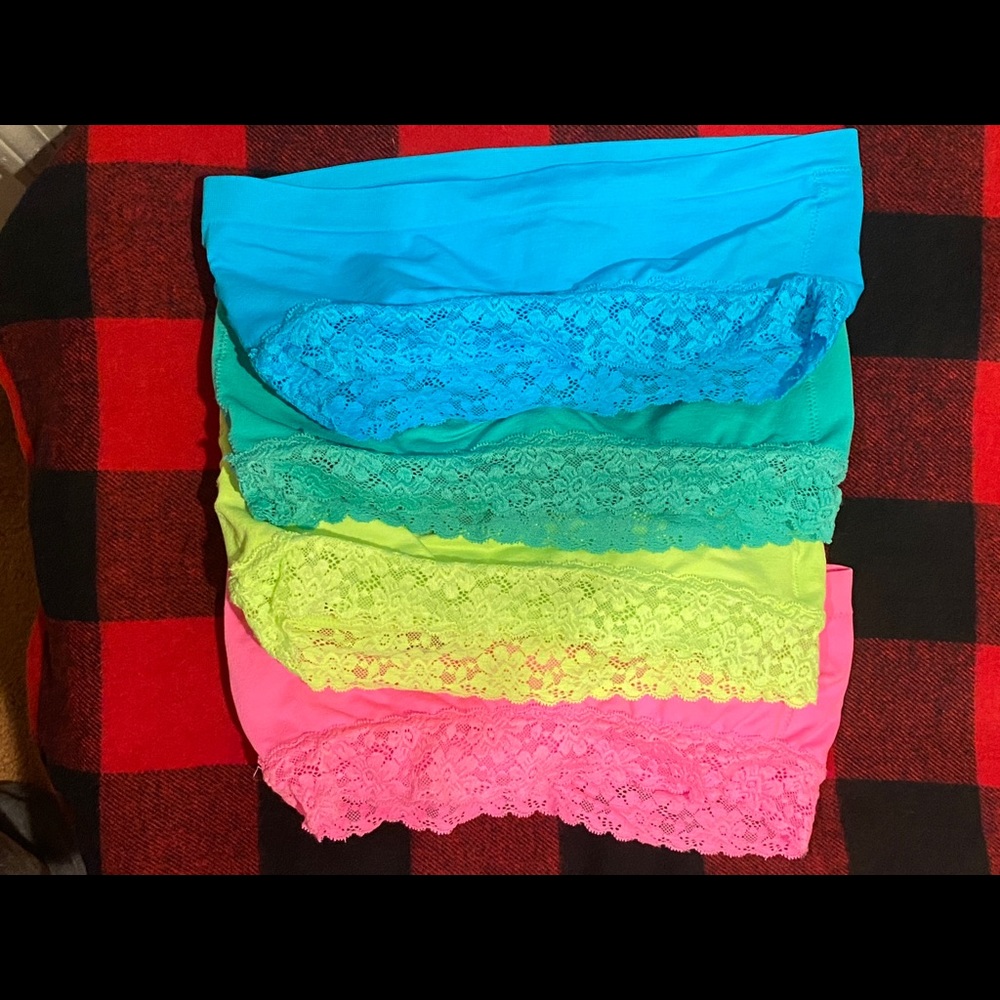 Lot of 4 - Aerie Strapless Bras w/lace accents - Picture 2 of 7